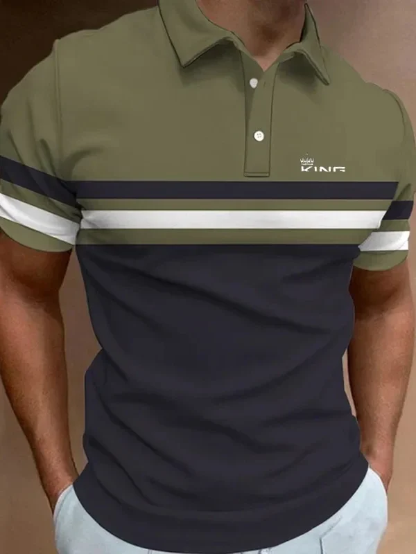 New Summer Men Short Sleeve Polo Shirt Casual Fashion Men Lapel T Shirt Men Clothing